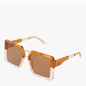 Chic Brown Square Sunglasses